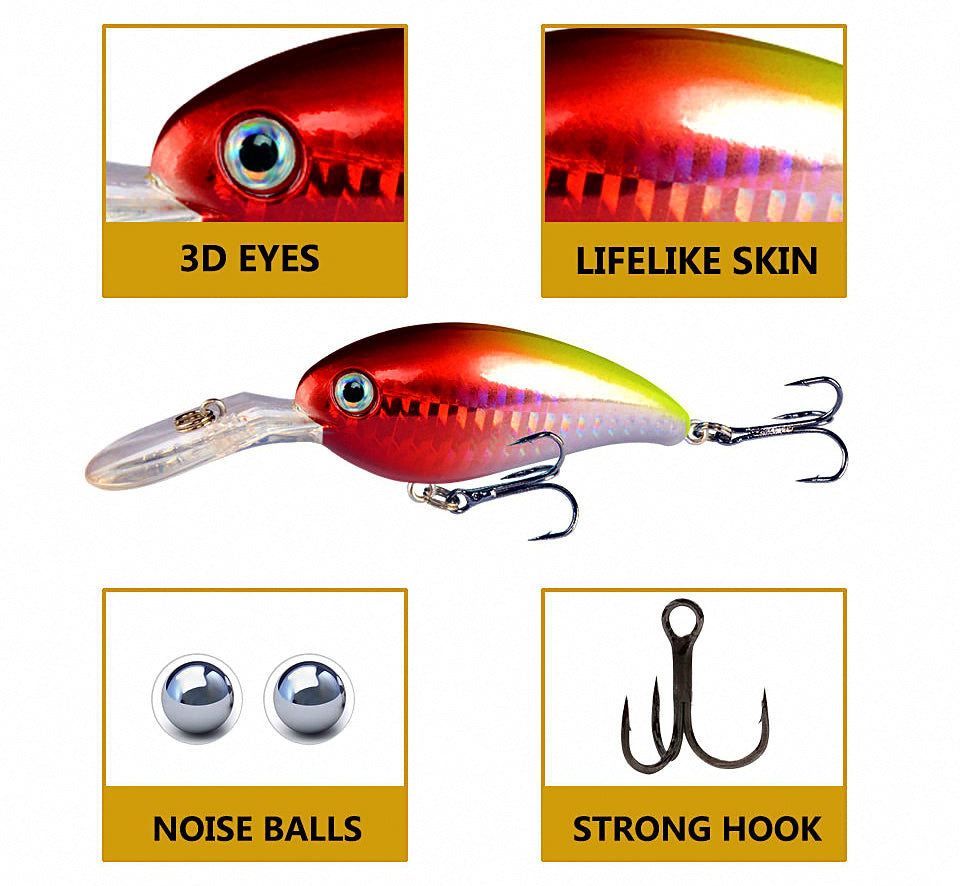 Floating Deep Diving Minnow, 10 cm (3.9 in), 14 g (0.5 oz) – product photo