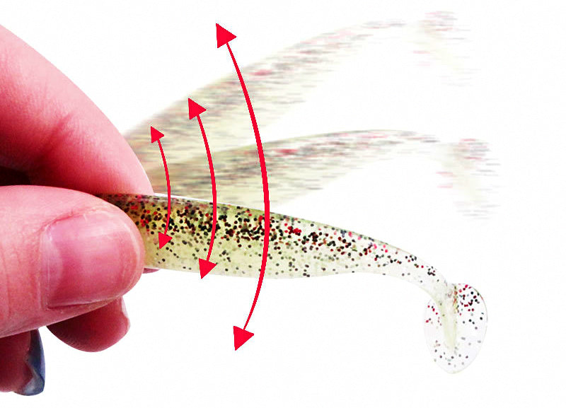 T-Tail Soft Plastic Grub Baits, 50-Pack, 2.2–3.5 in – product photo