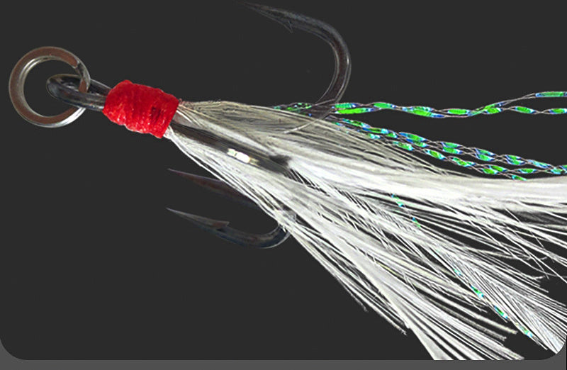 Glow Metal Jig with Feather Treble, 7–80 g (0.25–2.8 oz) – product photo