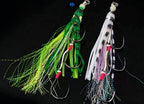 Squid Beak Hook Rig, 3-Hook Set, UV Glow, 6/0 & 8/0 – product photo
