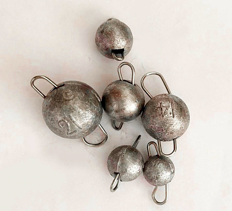 Round Quick-Release Texas Rig Sinker, 50 Pack, 0.12–0.74 oz – product photo