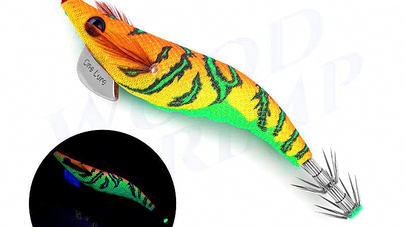 Cloth-Wrapped Wood Shrimp Squid Jig, 10.5–30 g (0.4–1.1 oz) – product photo