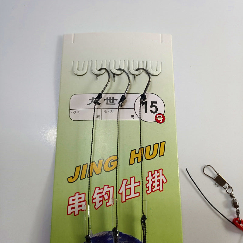 3-Hook Anti-Tangle Rigs on Braided Line, 10-Pack – product photo