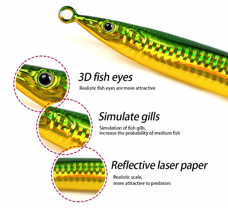Glow Slow Pitch Jig, Long S Shape, 130–180 g (4.6–6.3 oz) – product photo