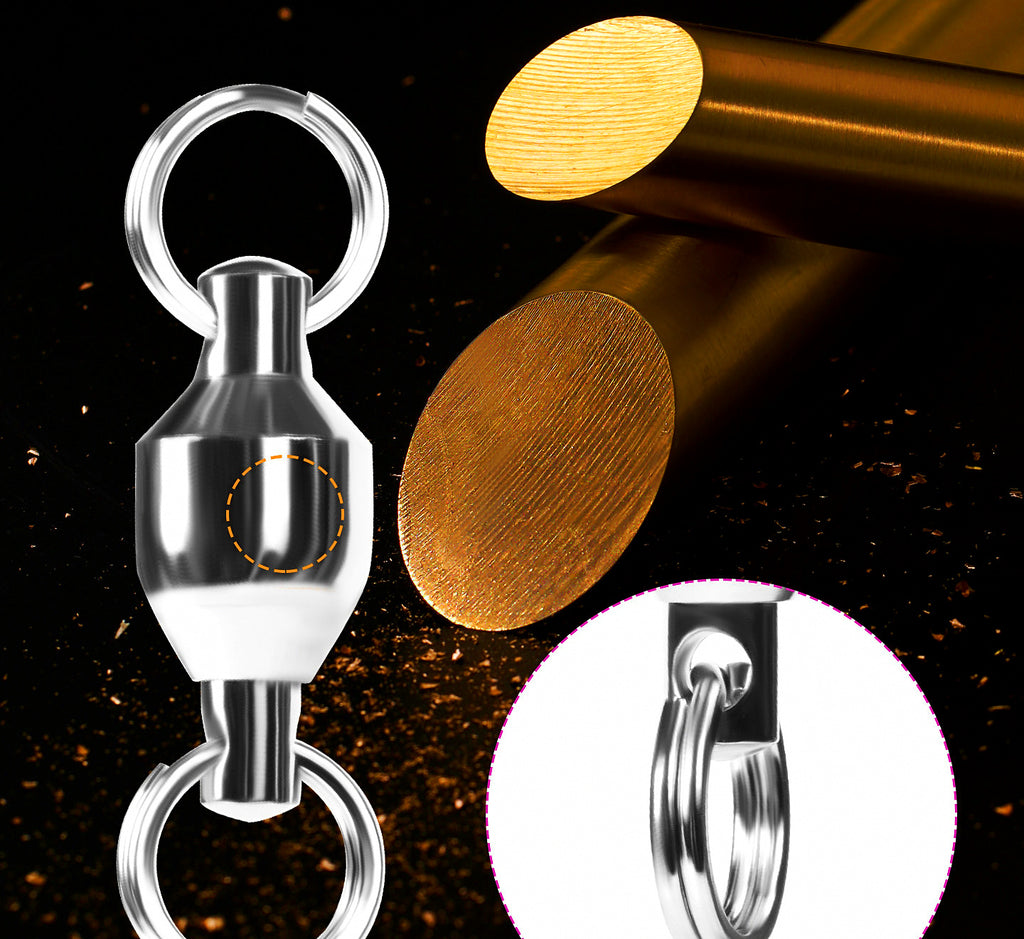 Ball Bearing Swivel, Flattened Double Ring, Sizes #0–#10 – product photo
