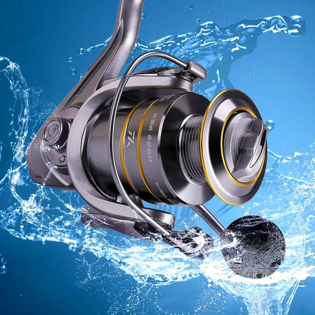 Metal Spinning Reel, Front Drag, Sizes 1000–7000 – product photo