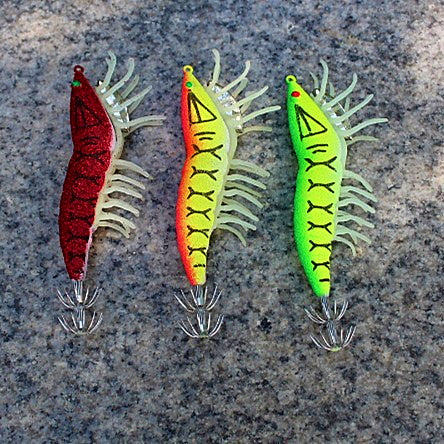 Glow Shrimp Squid Jig with 3D Eyes and Soft Legs – product photo