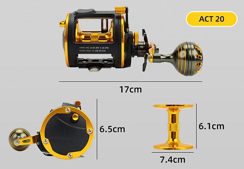 STC II Conventional Boat Fishing Reel, 6+1 Bearings, 5.1:1 – product photo