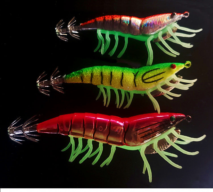 Glow Squid Jig, Soft Leg Shrimp Style, 2.0/3.0/3.5 (8-21 g) – product photo