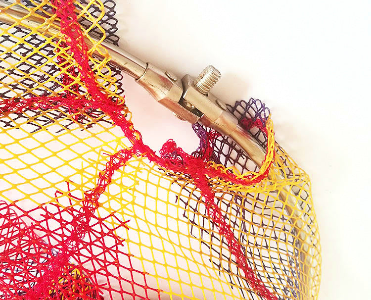 Folding Landing Net Head, Stainless Steel, Rubber Coated – product photo
