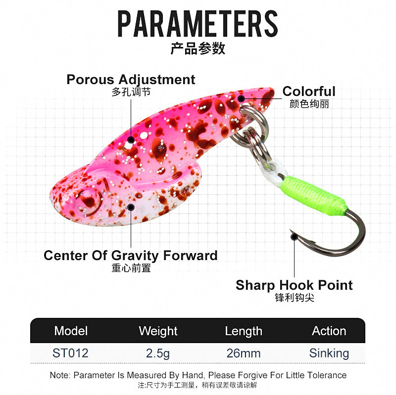Mini Metal VIB Blade Bait, 2.5 g (0.09 oz), Single Hook – product photo