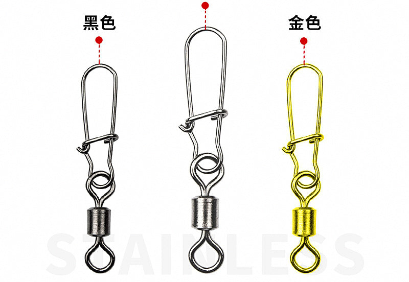 Stainless Steel Fishing Swivel with Figure-8 Ring, Sizes 5/0–#14 – product photo