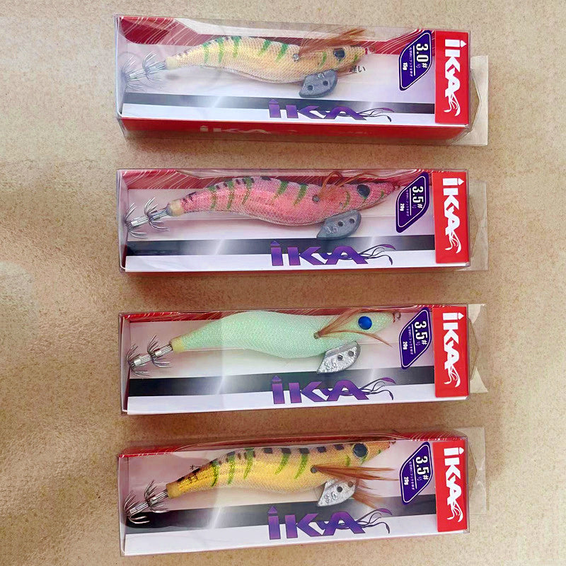 Glow Wood Shrimp Squid Jig with Rattle Bead, 3–3.5 g – product photo