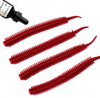 Artificial Sandworm Soft Bait, Wine Red or Orange, 20/40 Pack