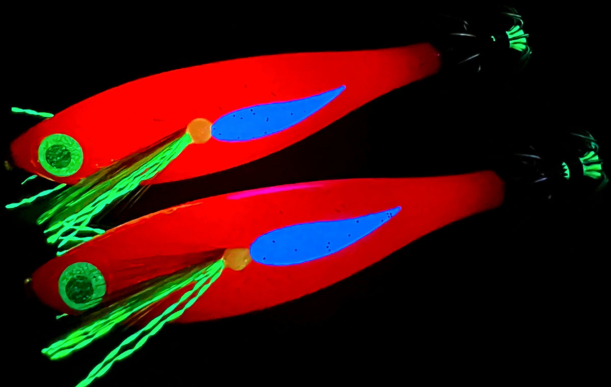 UV Glow Wooden Shrimp Squid Jig, 6 g (0.2 oz), 8 cm (3.1 in) – product photo