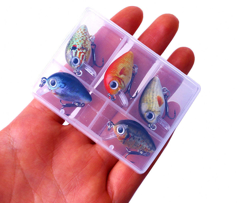 Mini Fat Crankbait Lure Set in Tackle Box, 1.5 g (0.05 oz) – product photo