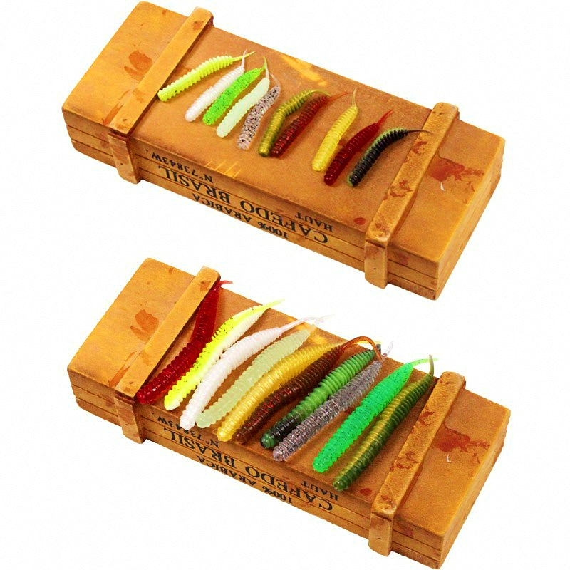 Screw Tail Soft Plastic Worm, 6 cm / 11 cm, 1 kg Bulk Pack – product photo