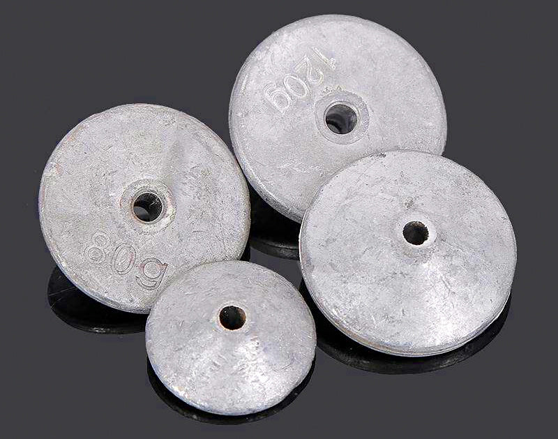 Flip-Plate Sinkers, 0.7–5.3 oz (20–150 g), Bulk Pack – product photo