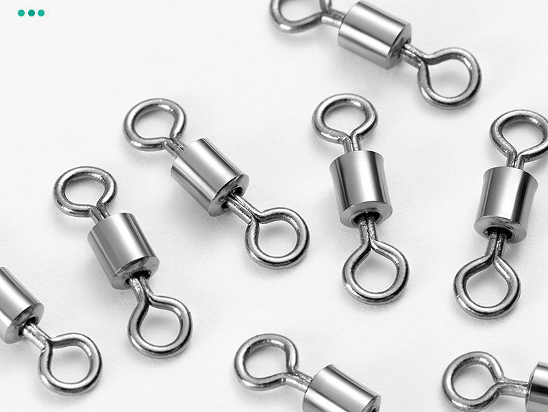 Stainless Steel Figure-8 Swivels, Sizes 2–14, 50 or 100 Pack – product photo