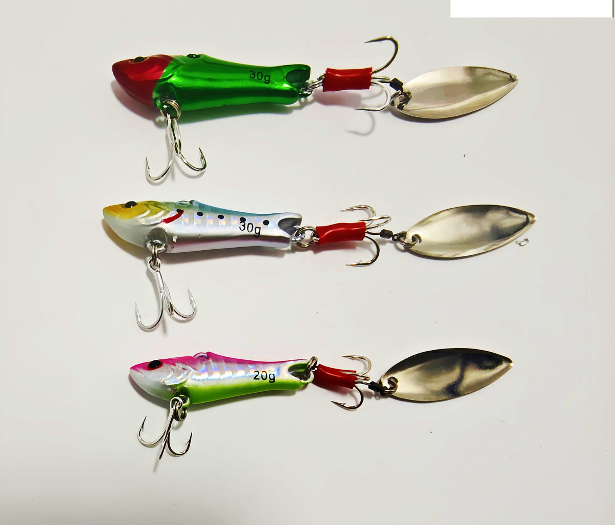VIB Blade Spoon Lure, 20 g or 30 g, Reinforced Treble Hook – product photo