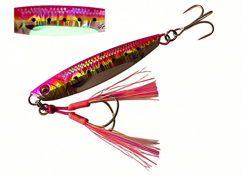 Glow Metal Jig with Treble Hooks, 80 g (2.8 oz) – product photo