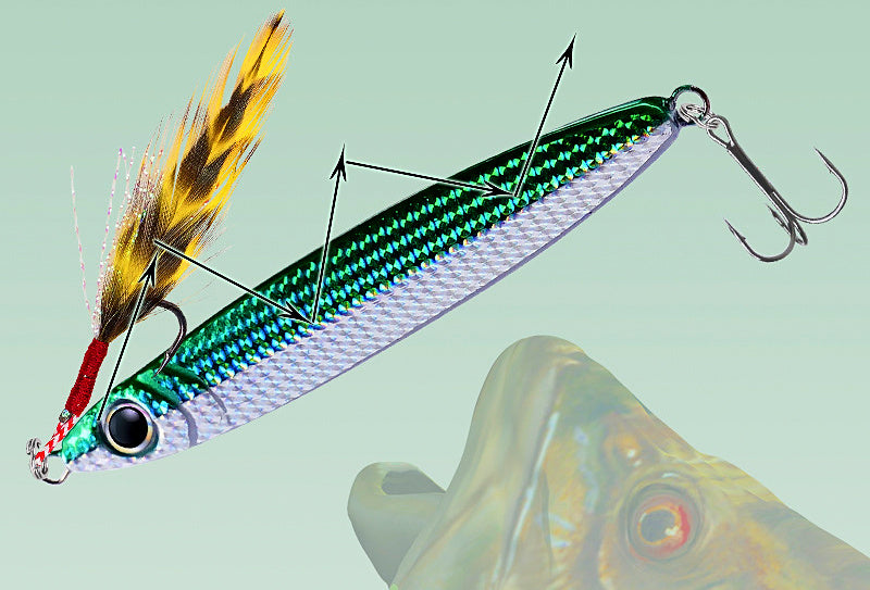 Laser Metal Jig, Fish Scale Pattern, 7–40 g (0.25–1.4 oz) – product photo