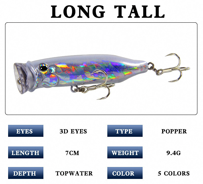 Floating Topwater Lure, 7 cm (2.8 in), 9.4 g (0.33 oz) – product photo