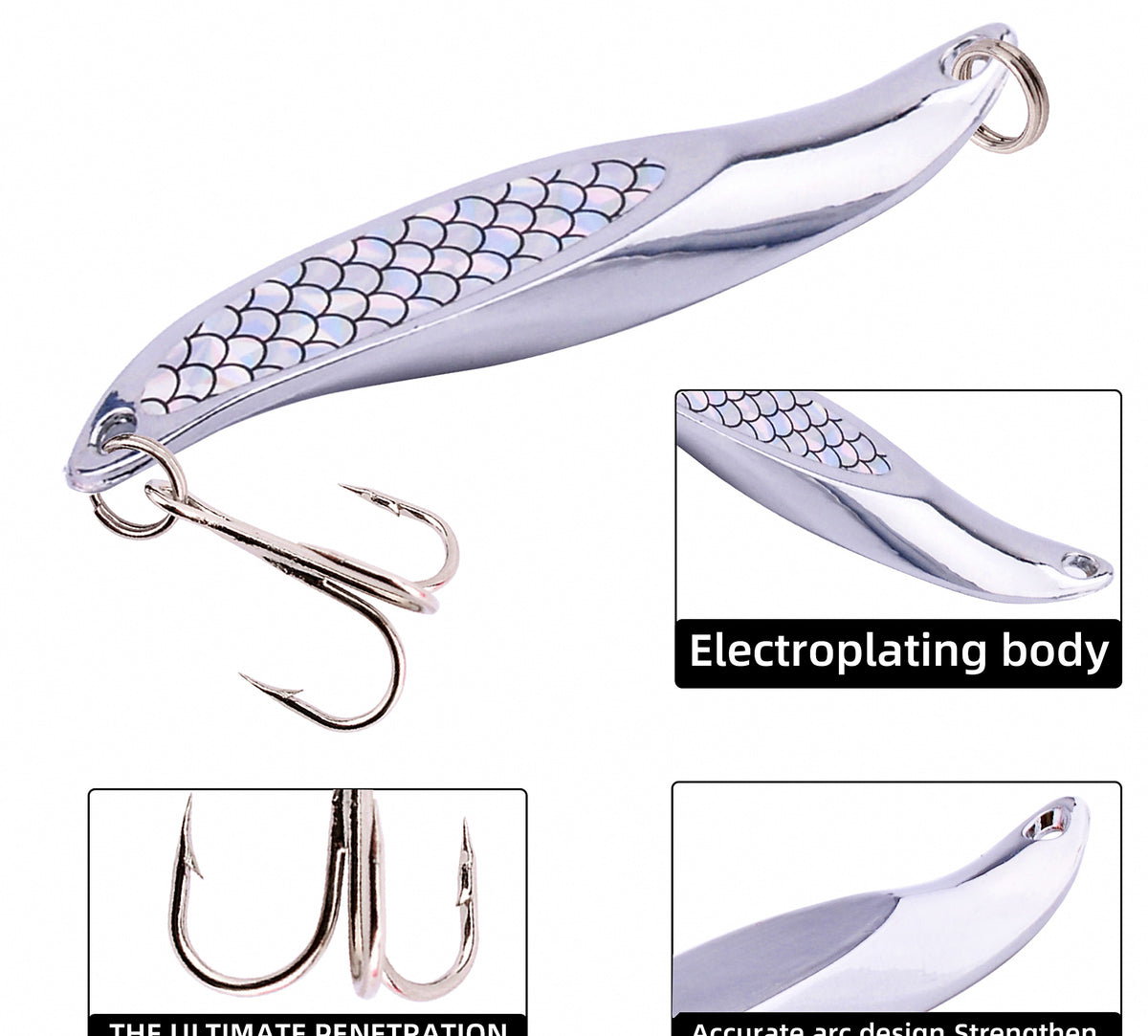 Metal Casting Spoon Lure, 5–20 g (0.18–0.71 oz) – product photo