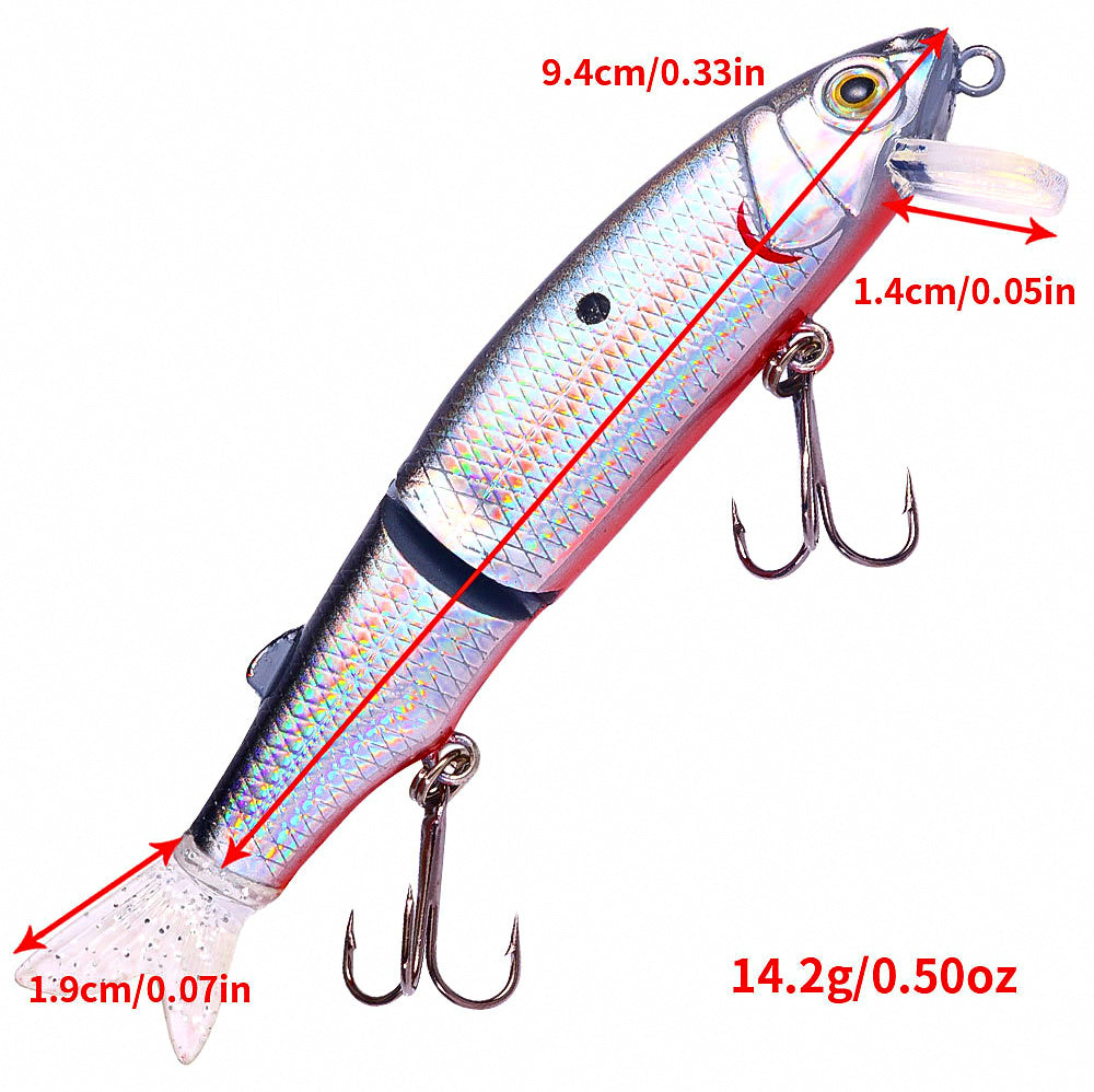 Jointed Sinking Minnow Hard Bait, 14.5 g (0.5 oz), 11.5 cm – product photo