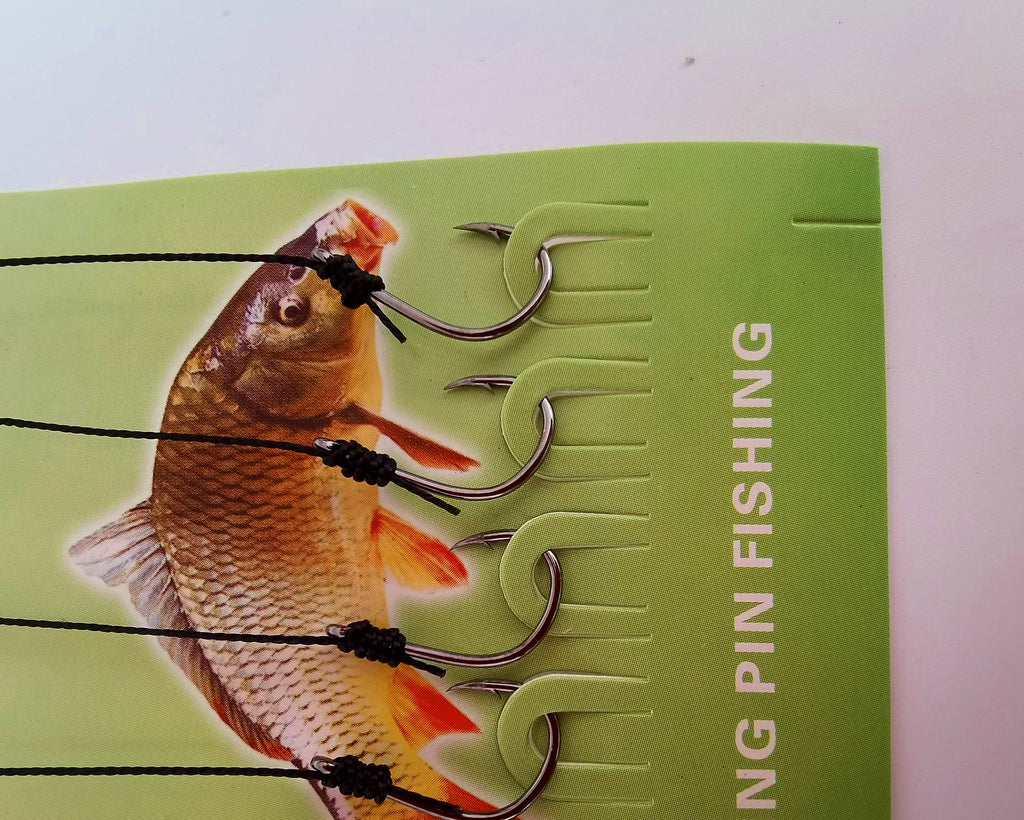 Iseni Hook Rigs, 5 Rigs per Pack, Barbed, Sizes 3-13 – product photo