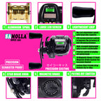 Solar Digital Display Baitcasting Reel, USB Rechargeable – product photo