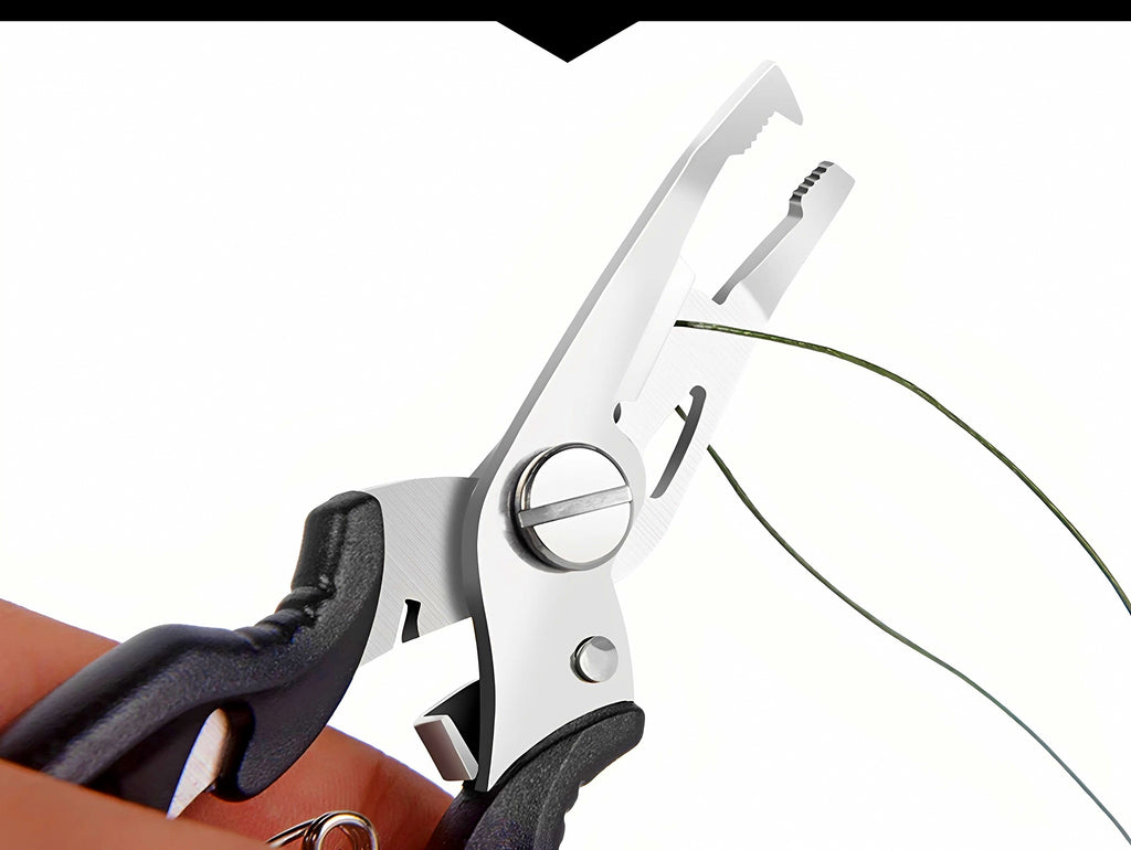 Micro Fishing Pliers & Line Cutter Scissors, Stainless Steel – product photo