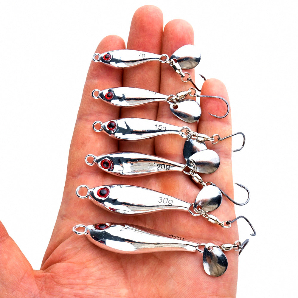 Silver Metal Casting Jig Spoon, 7–40 g (0.25–1.4 oz) – product photo