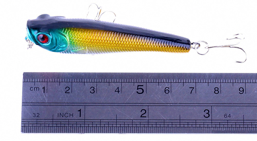 Topwater Pencil Bait, 7 cm (2.8 in) 6.7 g (0.24 oz), Two Hooks – product photo