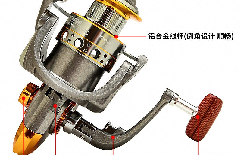 All-Metal Spinning Reel, Sizes 1000-7000 – product photo
