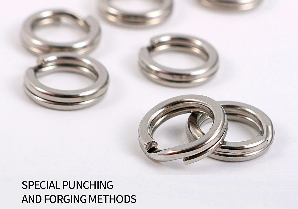 Flattened Stainless Steel Split Rings, Sizes #1–#6 – product photo