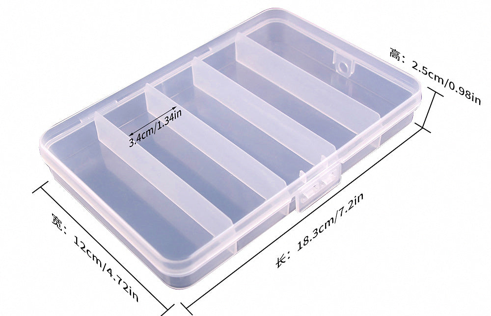 Clear Plastic Lure Box, Tackle Storage Case, Small to XL – product photo