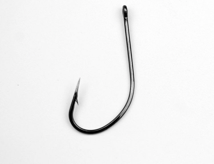 Barbed Long Shank Eyed Hooks, Carbon Steel, Bulk Pack – product photo