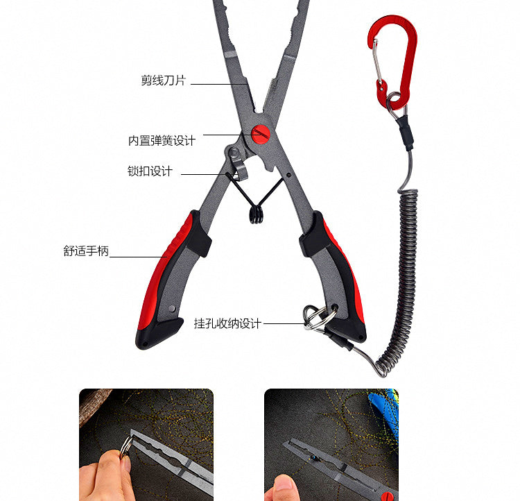 21 cm (8.3 in) Teflon-Coated Fishing Pliers, Stainless – product photo