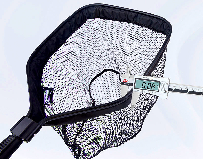 Folding Aluminum Landing Net, Coarse Mesh, Black – product photo