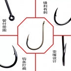 Barbed Eyed Hooks, Chinu/Senmata Style, 100 pcs – product photo
