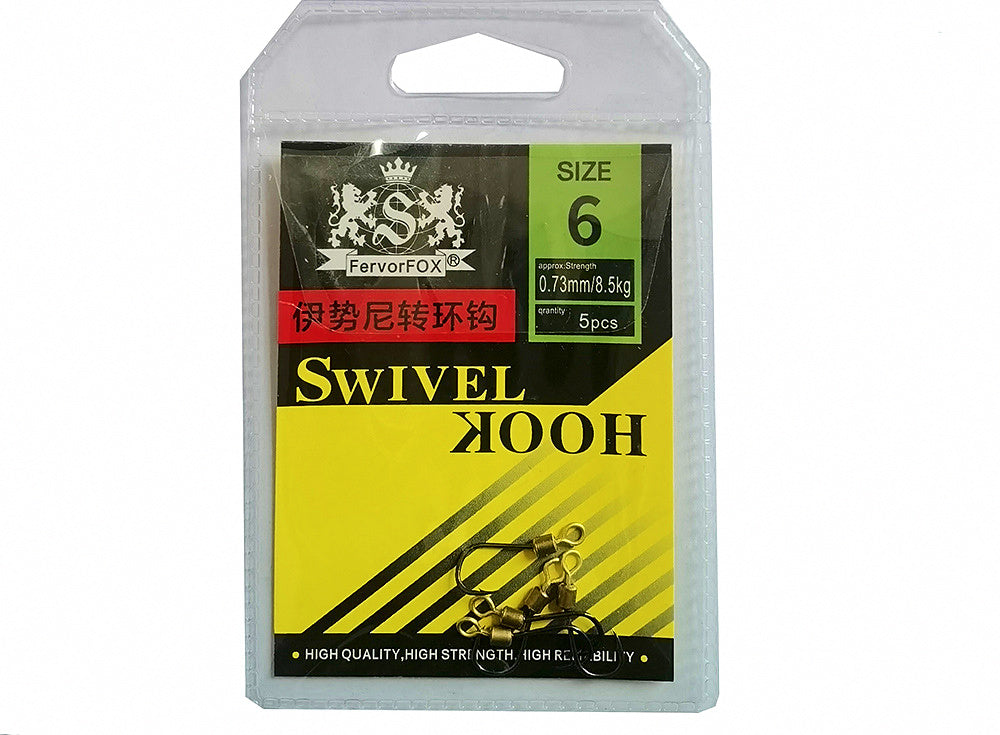 Iseni Swivel Hooks, Barbed, Sizes 3–10 – product photo