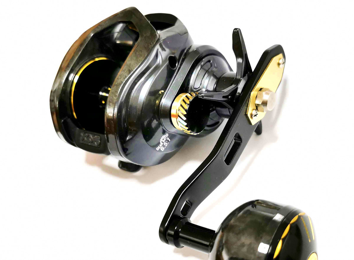 Round Baitcasting Slow Pitch Jigging Reel, 6.5:1 Gear Ratio – product photo