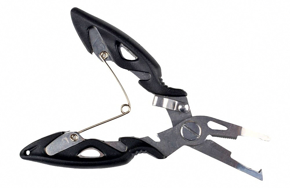 Stainless Steel Fishing Pliers with Braid Cutter, Split Ring – product photo