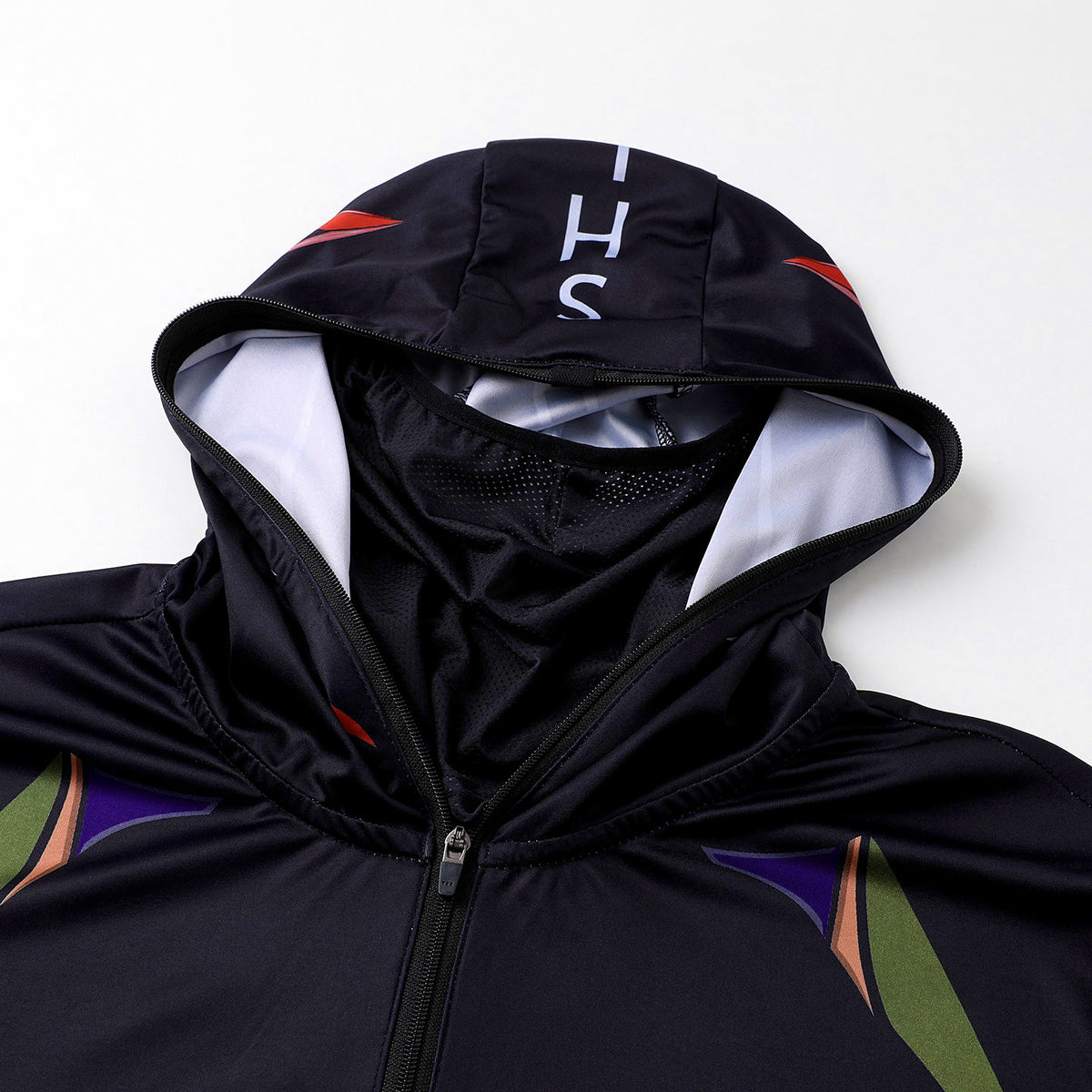 Black Sun Protection Fishing Shirt with Face Cover – product photo