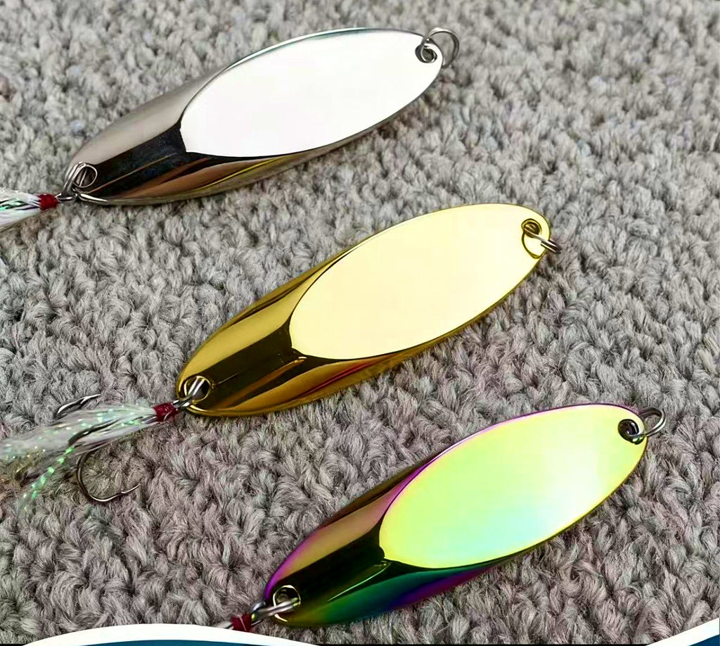 Casting Spoon with Feather Treble Hook, 1.5–42 g (0.05–1.5 oz) – product photo