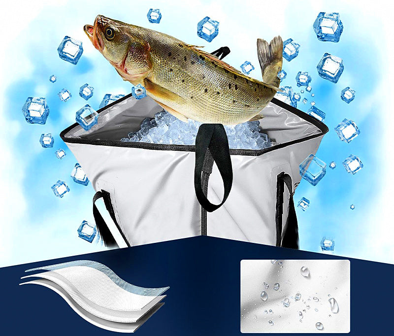 Soft Insulated Fish Cooler Bag, 33–100 L (8.7–26 gal) – product photo