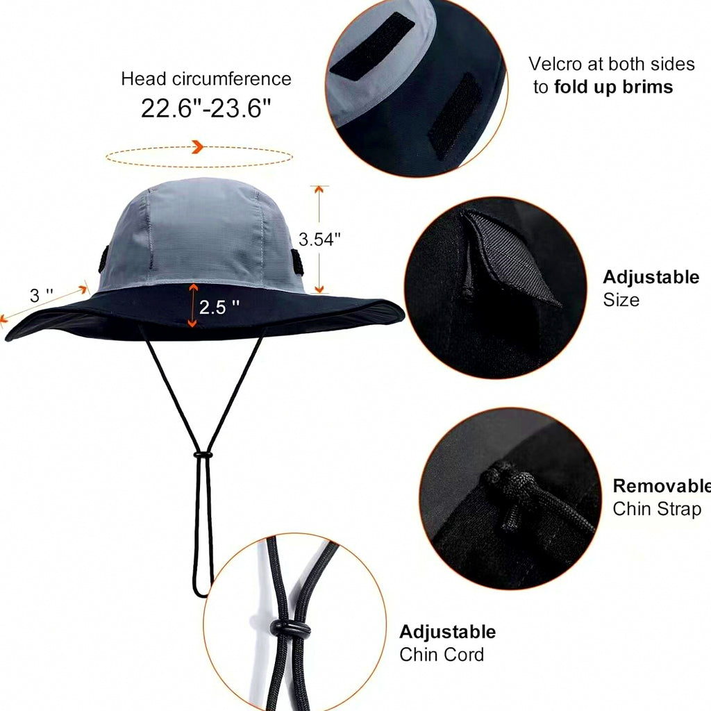 Waterproof Windproof Fishing Bucket Hat, One Size – product photo