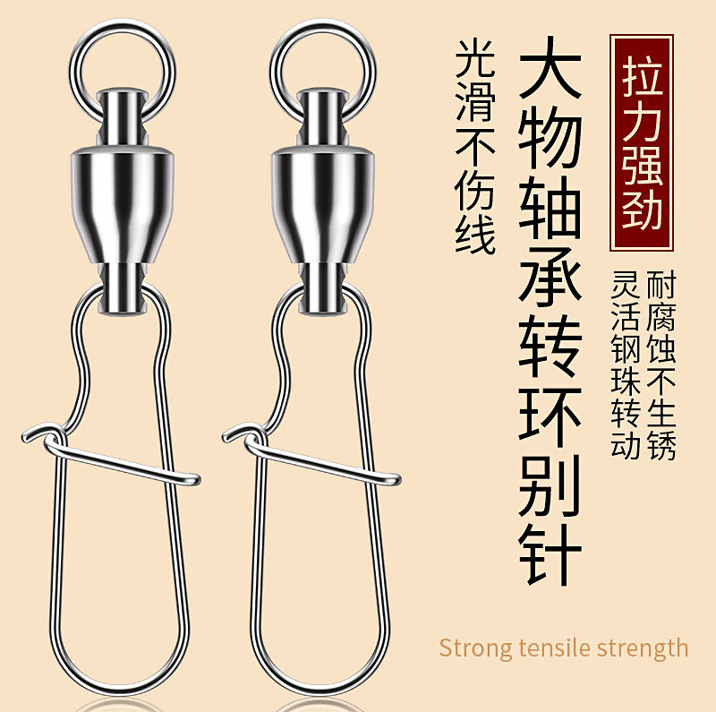 304 Stainless Ball Bearing Swivel with Reinforced Snap, #0–#8 – product photo