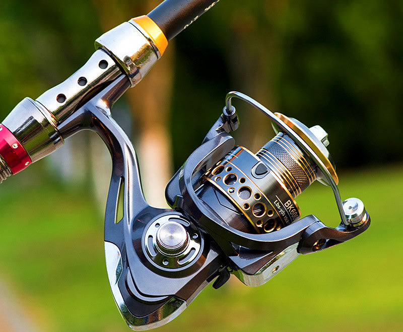 All-Metal Spinning Reel, Sizes 1000–7000, Wood or Metal Knob – product photo